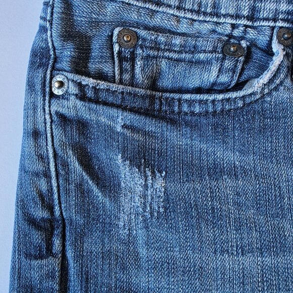 Lucky Brand Lil’ Maggie Low Rise Bootcut Jeans 4 / 27 Short Made in USA - Picture 10 of 13